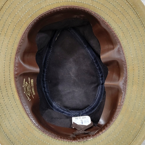 Vintage C.C. FILSON Co. Tin Cloth Bonded Leather Packer Hat - Picture 8 of 16